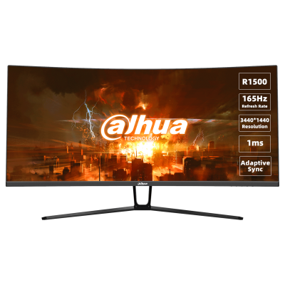 Brand New Dahua E330C 34 Inch WQHD  3440*1440 Curved Gaming Monitor1500R curvature 165Hz Refresh Rate 1ms  response time  Adaptive sync  300 nits Brightness 1 year warranty