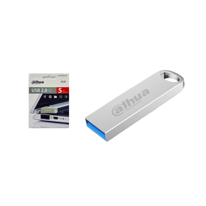 Brand New Dahua 8 GB USB2.0 USB-U106-20-8GB USB Flash Drive Metallic USB Flash Drives High-speed Read and Write Compatible with Windows, MacOS, Linux, and other operating systems