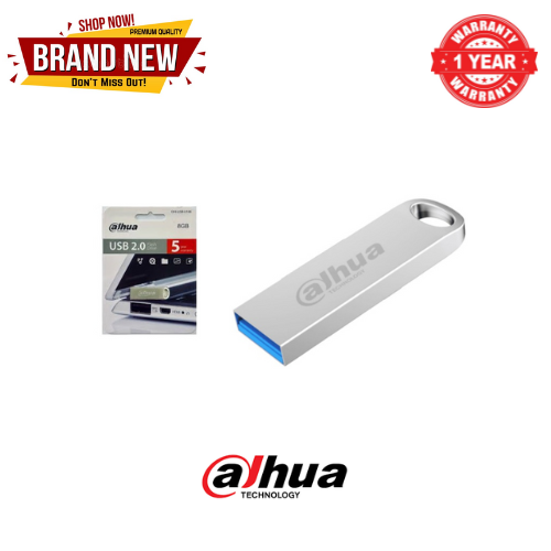 Brand New Dahua 8 GB USB2.0 USB-U106-20-8GB USB Flash Drive Metallic USB Flash Drives High-speed Read and Write Compatible with Windows, MacOS, Linux, and other operating systems