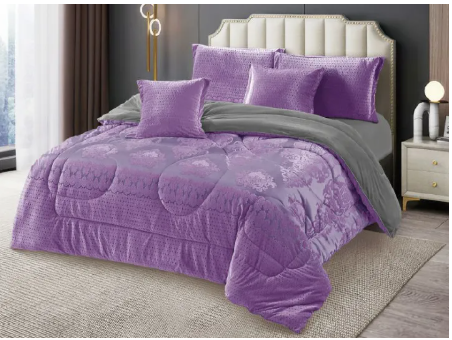 [ GRAB IT AT LOW PRICE+ ADDED OFFERS 🤩🤩✨ !!! ]6pcs Set 6×7 Heavy Silk Duvet with 1 Bedsheet, 2 Standard Pillowcases & 2 Throw Pillowc