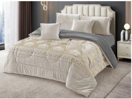 [ GRAB IT AT LOW PRICE+ ADDED OFFERS 🤩🤩✨ !!! ]6pcs Set 6×7 Heavy Silk Duvet with 1 Bedsheet, 2 Standard Pillowcases & 2 Throw Pillowc