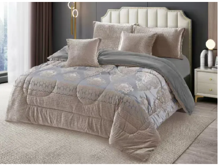 [ GRAB IT AT LOW PRICE+ ADDED OFFERS 🤩🤩✨ !!! ]6pcs Set 6×7 Heavy Silk Duvet with 1 Bedsheet, 2 Standard Pillowcases & 2 Throw Pillowc