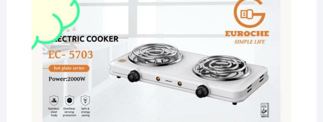 "🔊 Restocked & Ready to Sizzle! 🔥 Double Coil Electric Cooker – Fast Heat, Dual Power, Kitchen Game-Changer! ⚡🍳"