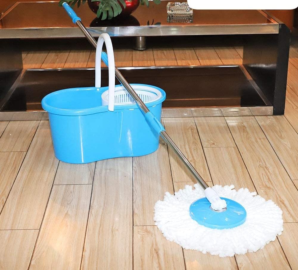 *360° Magic Spin Mop(MAGIC-6)*

▪️Adjustable handle
microfiber 360° spin mop.
▪️Over 660 gram bucket.
▪️Plastic water basket.
▪️Plastic swob head.
▪️2 microfiber mop heads.
▪️Never buy another floor c