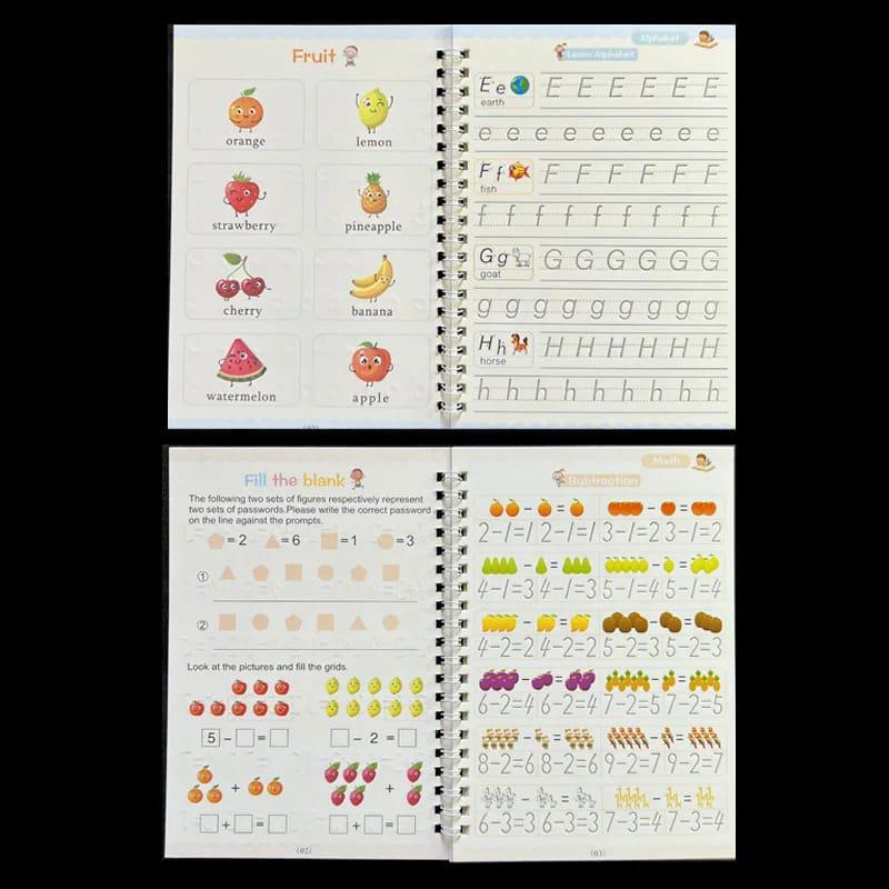 📗New In, Just For You 📙5 books Sank Magic Copy book 10 pieces refill pens.comes in a set of 5 books I e. Numbers, Alphabet, Drawings and mathematics. It has special pens which comes with refill