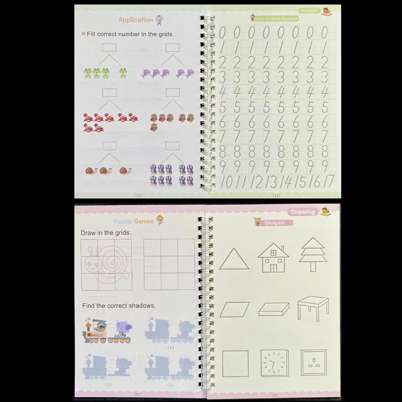 📗New In, Just For You 📙5 books Sank Magic Copy book 10 pieces refill pens.comes in a set of 5 books I e. Numbers, Alphabet, Drawings and mathematics. It has special pens which comes with refill