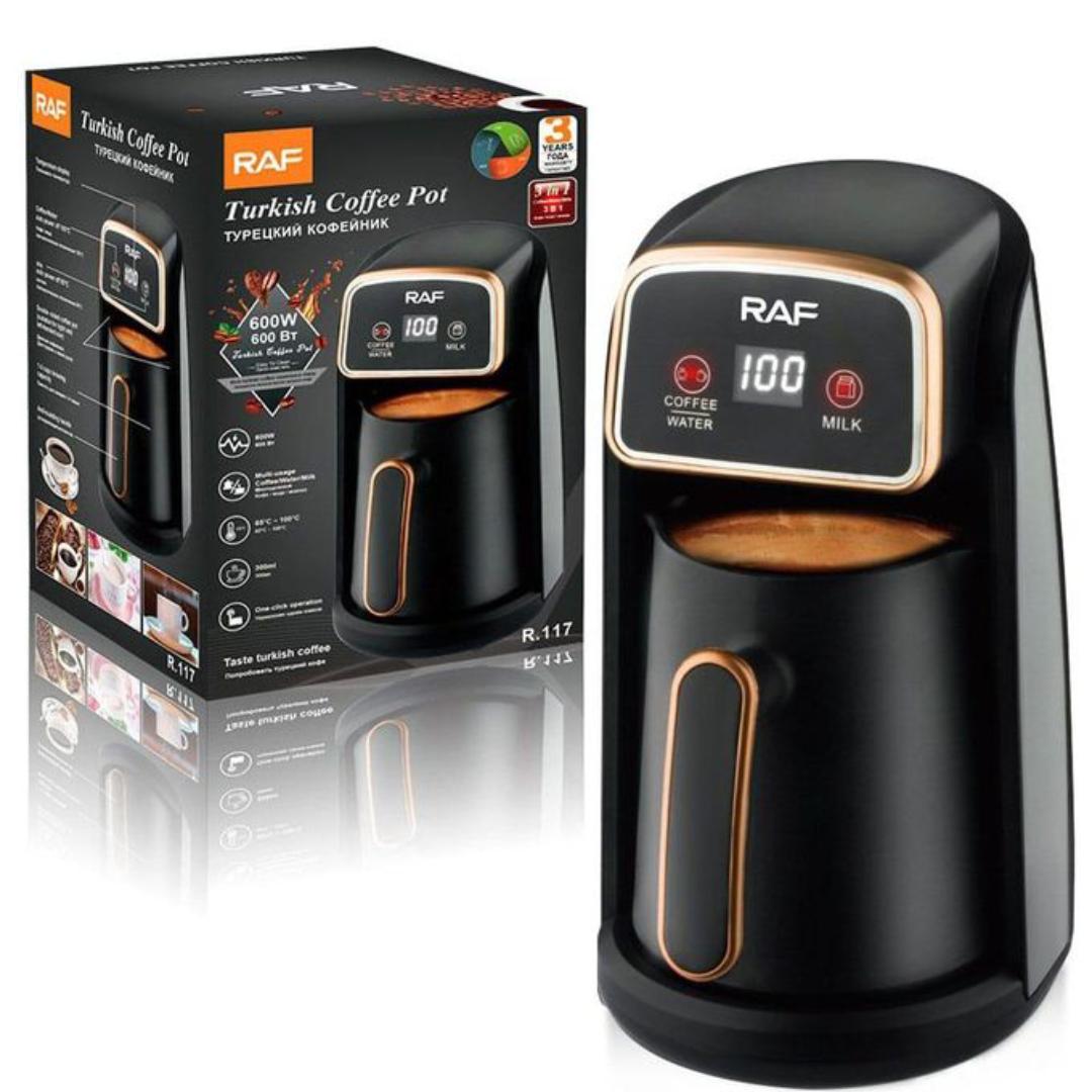 PREMIUM Turkish Instant Coffee Pot Turkish Coffee Pot RAF Electric Coffee Machine Easy Maker Turkish Coffee Cordless Electric Pot AC 220~240V 600W Portable For Office Home Café Travel