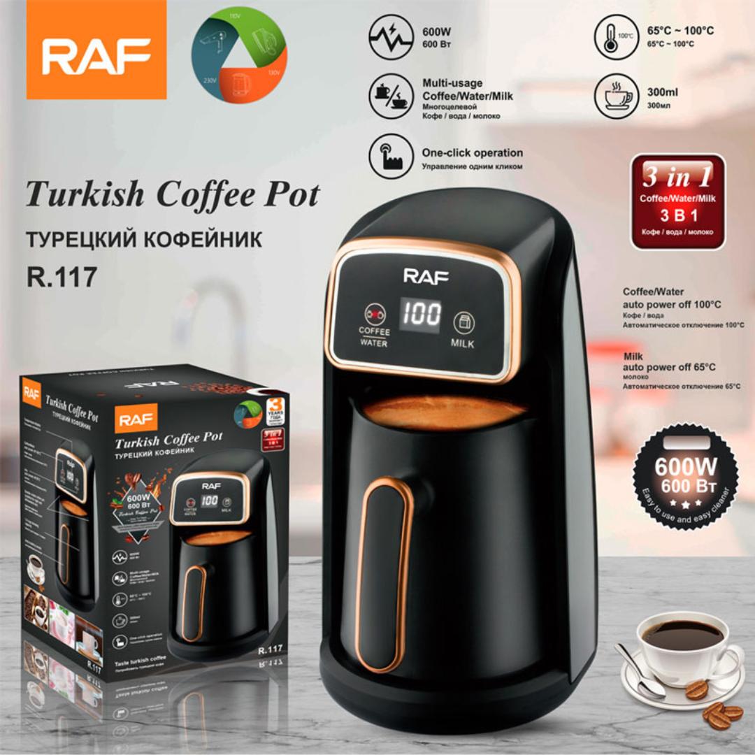 PREMIUM Turkish Instant Coffee Pot Turkish Coffee Pot RAF Electric Coffee Machine Easy Maker Turkish Coffee Cordless Electric Pot AC 220~240V 600W Portable For Office Home Café Travel