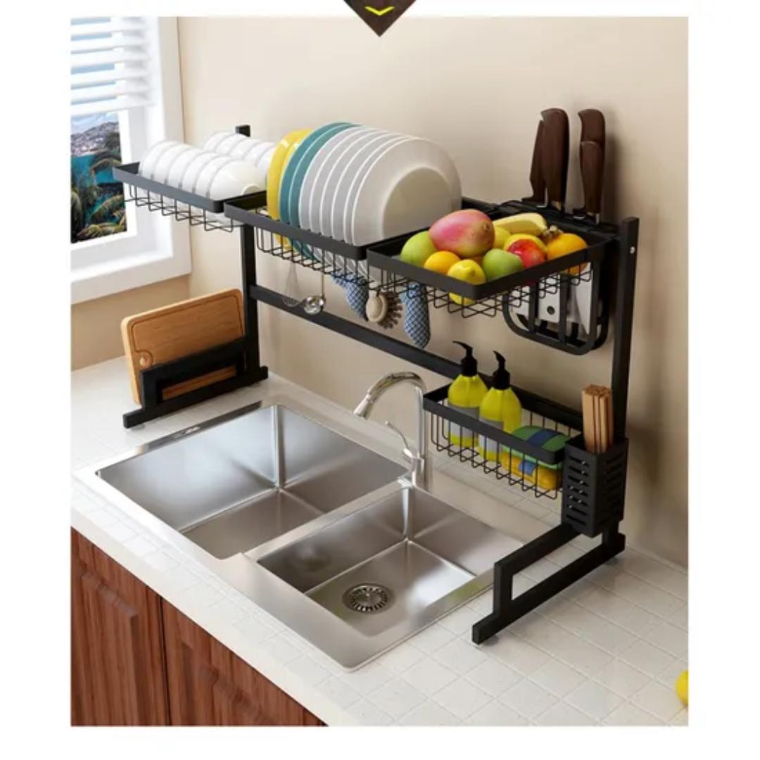 CLEARANCE OFFER Stainless Steel Over The Sink Dish Rack/ Utensil Drainer