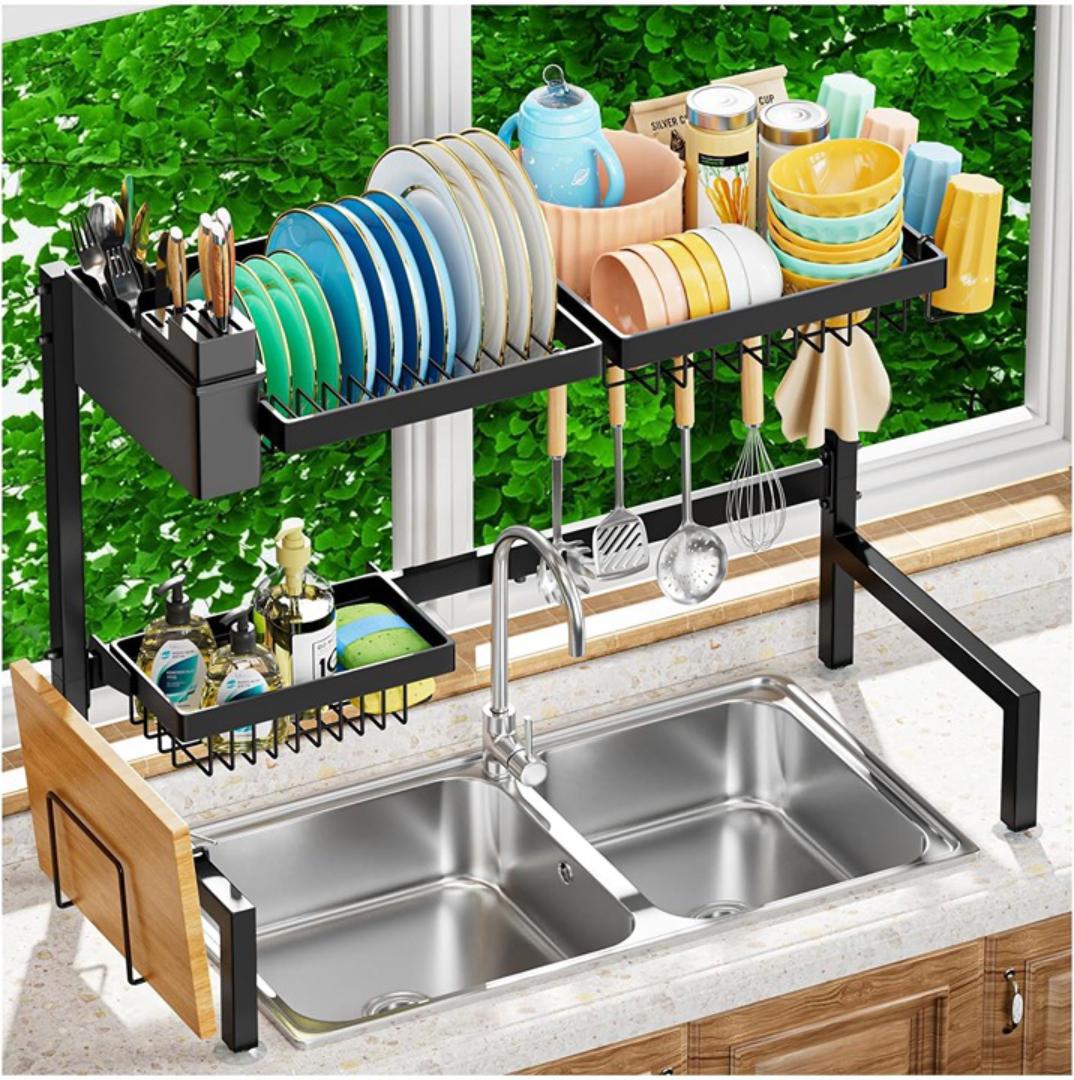 CLEARANCE OFFER Stainless Steel Over The Sink Dish Rack/ Utensil Drainer