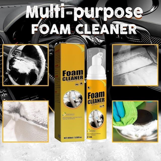 Foam cleaner 100mls multipurpose,Multi-purpose foam cleaner: Multi-purpose foam cleaner can effectively remove grease, dirt, stubborn stains, nourish the surface and keep it clean and fresh.