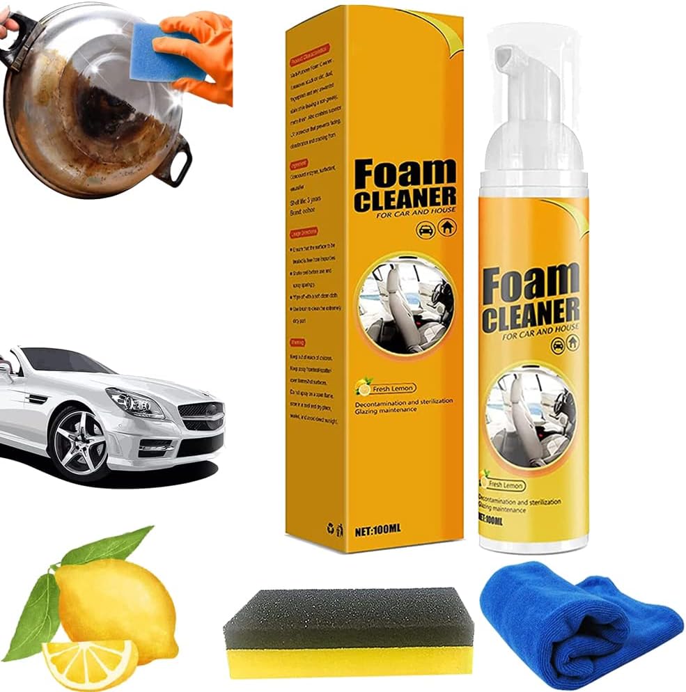 Foam cleaner 100mls multipurpose,Multi-purpose foam cleaner: Multi-purpose foam cleaner can effectively remove grease, dirt, stubborn stains, nourish the surface and keep it clean and fresh.