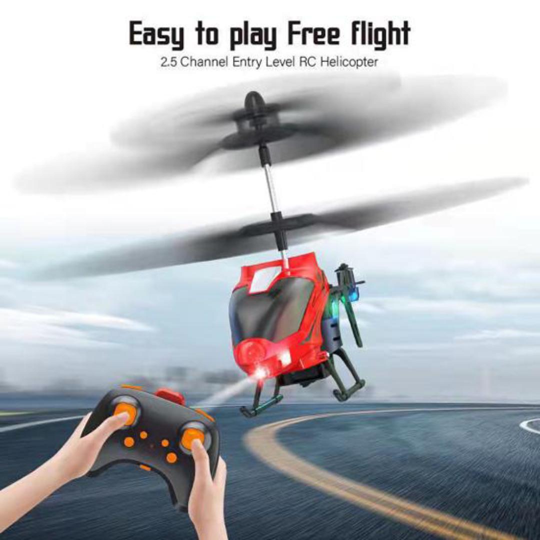 Toy USB Rechargeable Induction Helicopter Plane with Remote Control LED Lights Perfect Gift for Kids (Ages 5+)