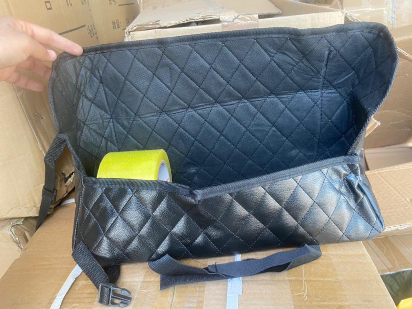 HIGH QUALITY PU LEATHER CAR IN BETWEEN SEAT ORGANIZER LEATHER PURSE HOLDER FOR CAR, BETWEEN SEATS STORAGE BAG, MESH BARRIER FOR PETS AND KIDS, FRONT SEAT GAP