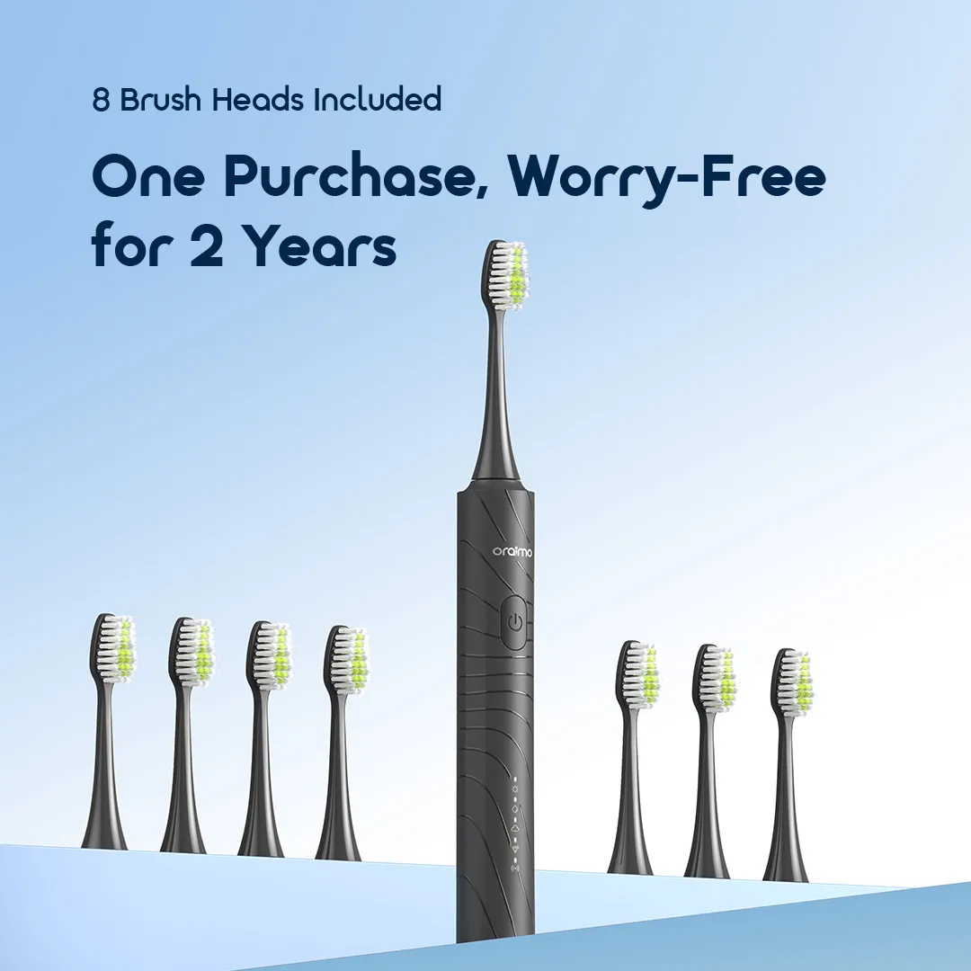 Sonic Electric Toothbrush for Adults, USB Rechargeable, 5 Modes, IPX7 Waterproof, Magnisonic OPC-ET500N Sonic Power Electric Toothbrush with 8 toothbrush heads