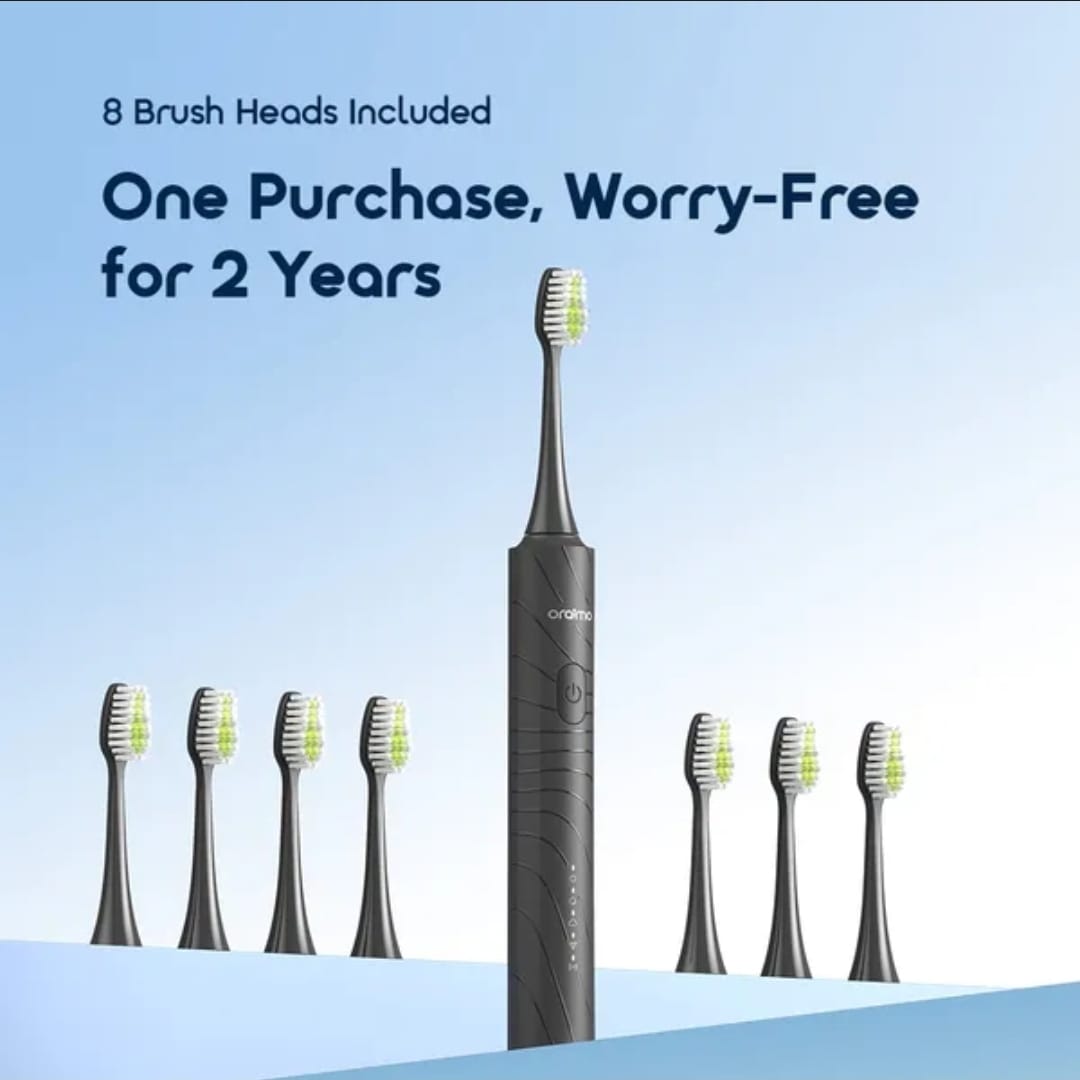 Sonic Electric Toothbrush for Adults, USB Rechargeable, 5 Modes, IPX7 Waterproof, Magnisonic OPC-ET500N Sonic Power Electric Toothbrush with 8 toothbrush heads