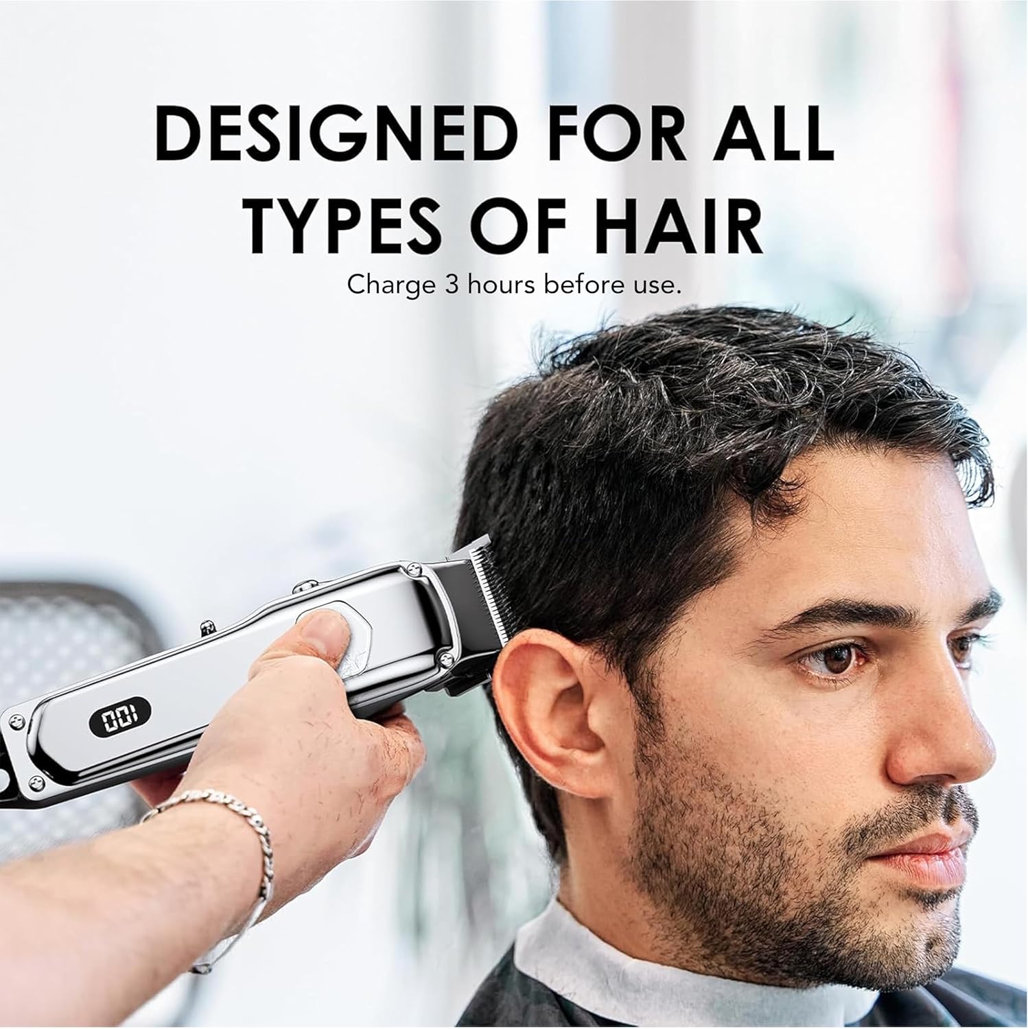 Smart Clipper 2 Cordless Trimmer for Men | Full Body Trimmer | Zero Gap Adjustment Blades | 150 Min Runtime | Display for Battery & Speed | Self-Sharpening Blades with 4 Guide Combs (OPC-CL30)