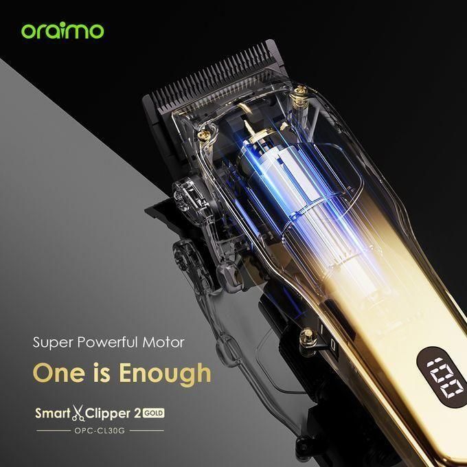 Smart Hair Clipper | 240 Min Runtime | Premium Cordless hair clipper | 4 Adjustable lengths with Zero Gap Blades | Super-Fast & Smart Charging with Digital Display | Gold OPC-CL30G