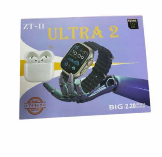 Ultra 2 Smart Watch with 7 replacement straps and FREE earbuds that makes & receives calls