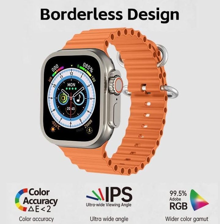 Ultra 2 Smart Watch with 7 replacement straps and FREE earbuds that makes & receives calls