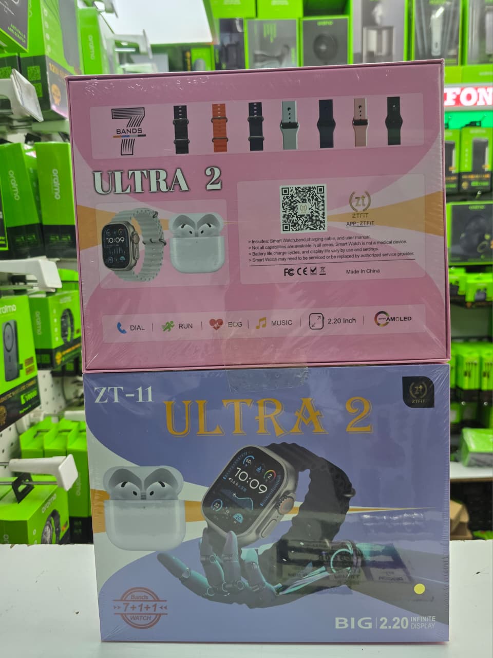 Ultra 2 Smart Watch with 7 replacement straps and FREE earbuds that makes & receives calls