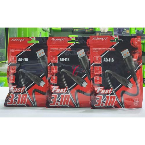 Aldeepo AD-I18 3.1A Type C USB fast data cables