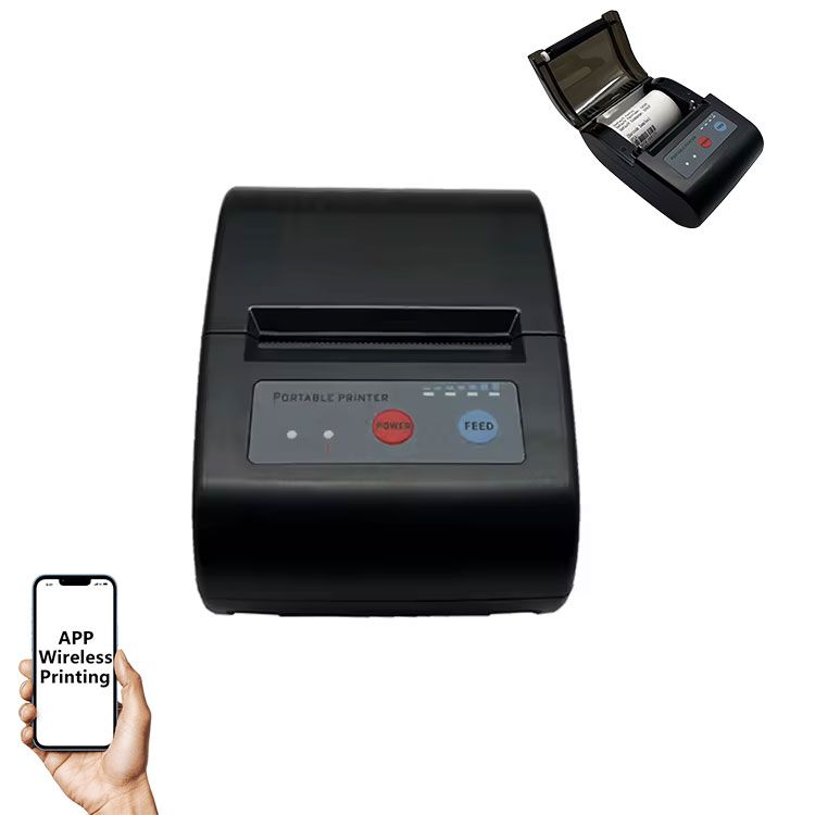Bluetooth Printer Mini Portable 58mm with Type-C Wireless Portable Printer