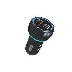 Amaya ACC-01 38W fast 2 port car charger with LED digital display