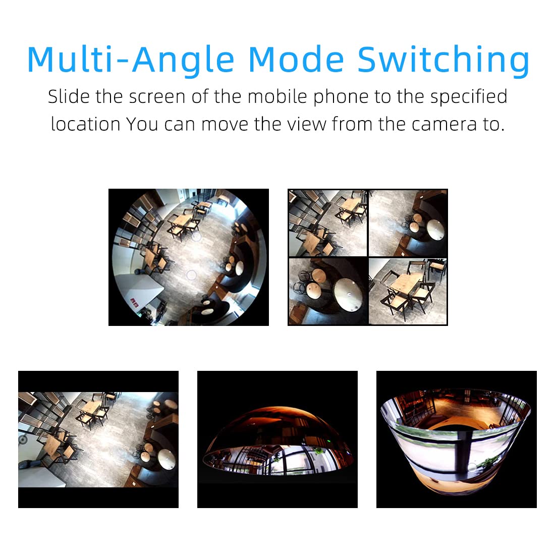 1080P Light Bulb Camera, 360 Degrees Camera 2.4GHz Wi-Fi Security Camera, Home Wireless Camera with Night Vision/Alarm/Motion Detection