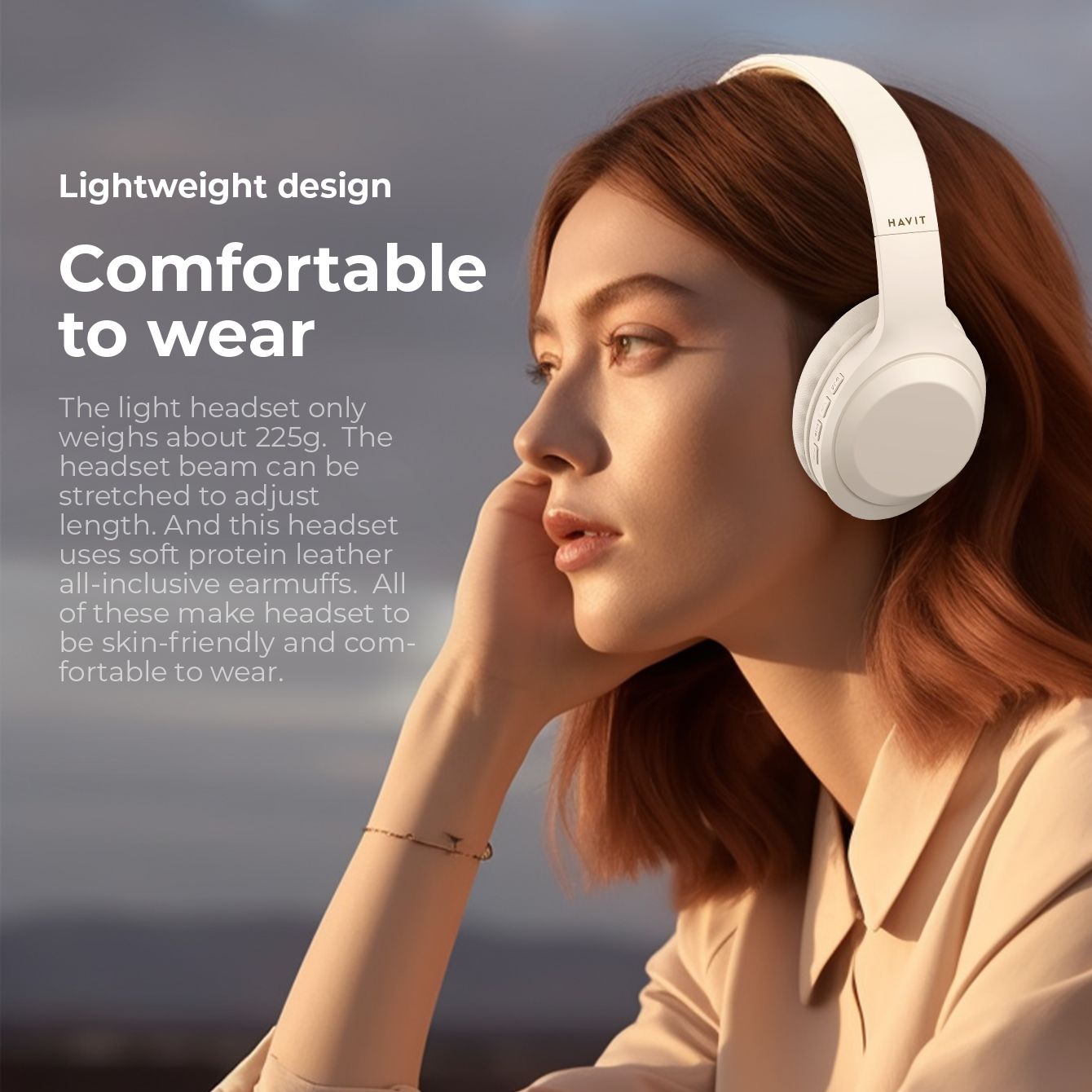 Havit H628BT Wireless Headphone Stereo Foldable Headset Earphone Over-head Wireless Headphones for Indoor Outdoor