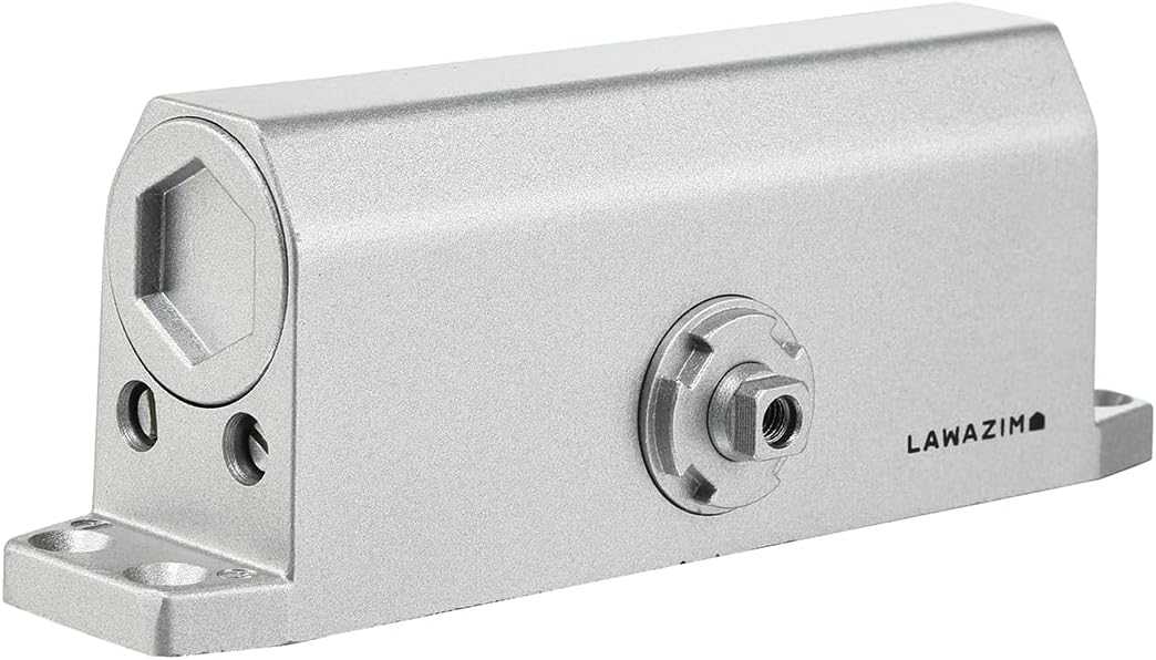 Automatic Door Closer - 60kg- Heavy Duty Single Arm Surface Mounted and Overhead Mounted Self-Closing Durable Steel Hydraulic Door Closer for Residential Glass Doors and Wooden Doors and Gates