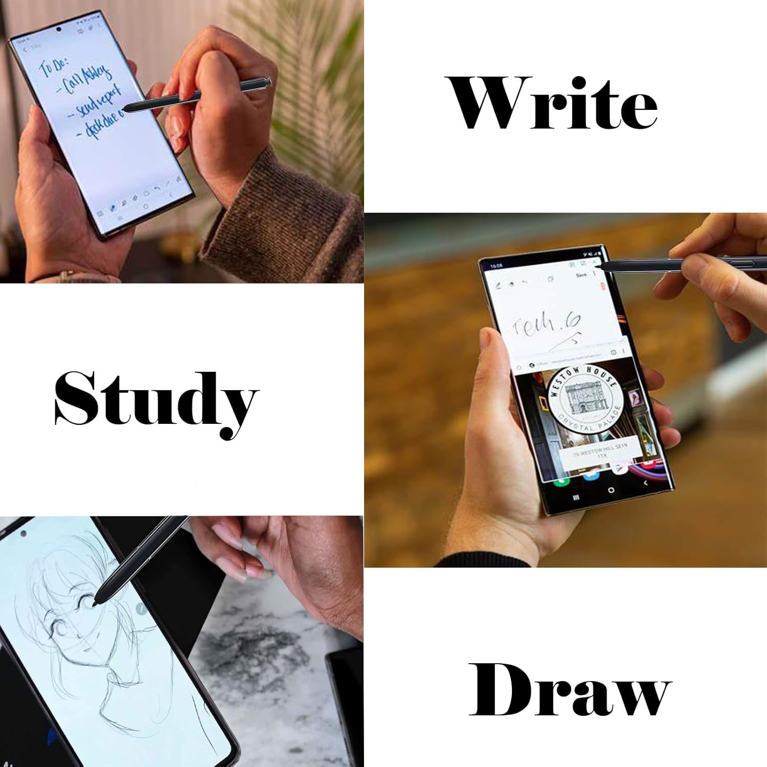 Galaxy Note 10 Plus Pen for Samsung Galaxy Note 10+ 5G Touch Screen Stylus Pen Replacement Parts for Samsung Note 10+, Note 10 Plus, Note 10 Ultra S Pen No Bluetooth Function