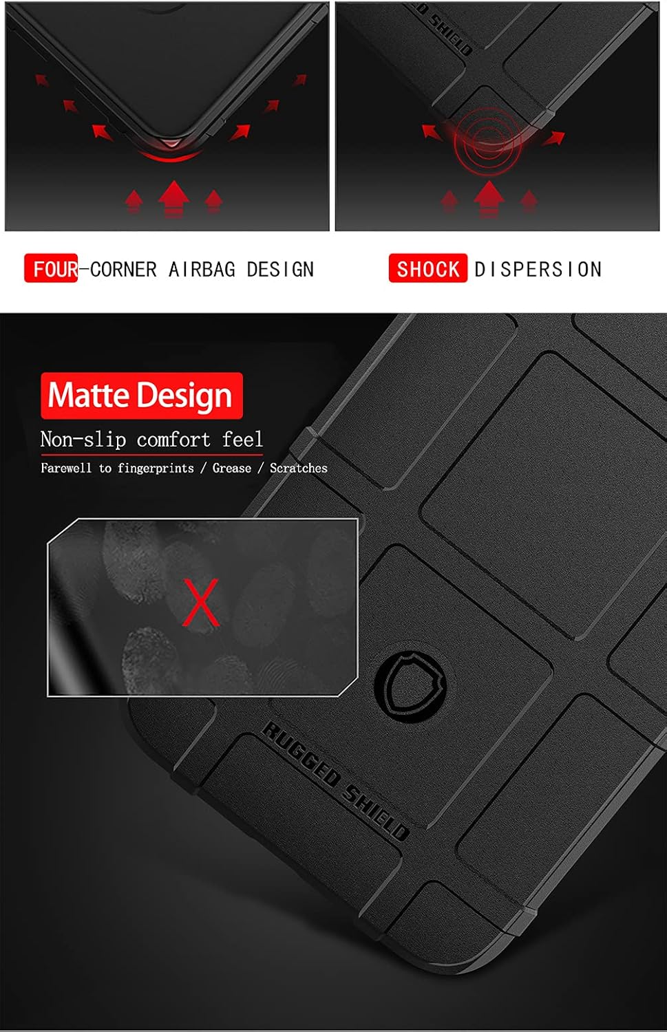 Case for Sony Xperia 10 Phone Cover, Durable TPU Sturdy Bumper Cover Shockproof Full Body with Non-Slip Comfortable Feel-Slip Cover for Sony Xperia 10