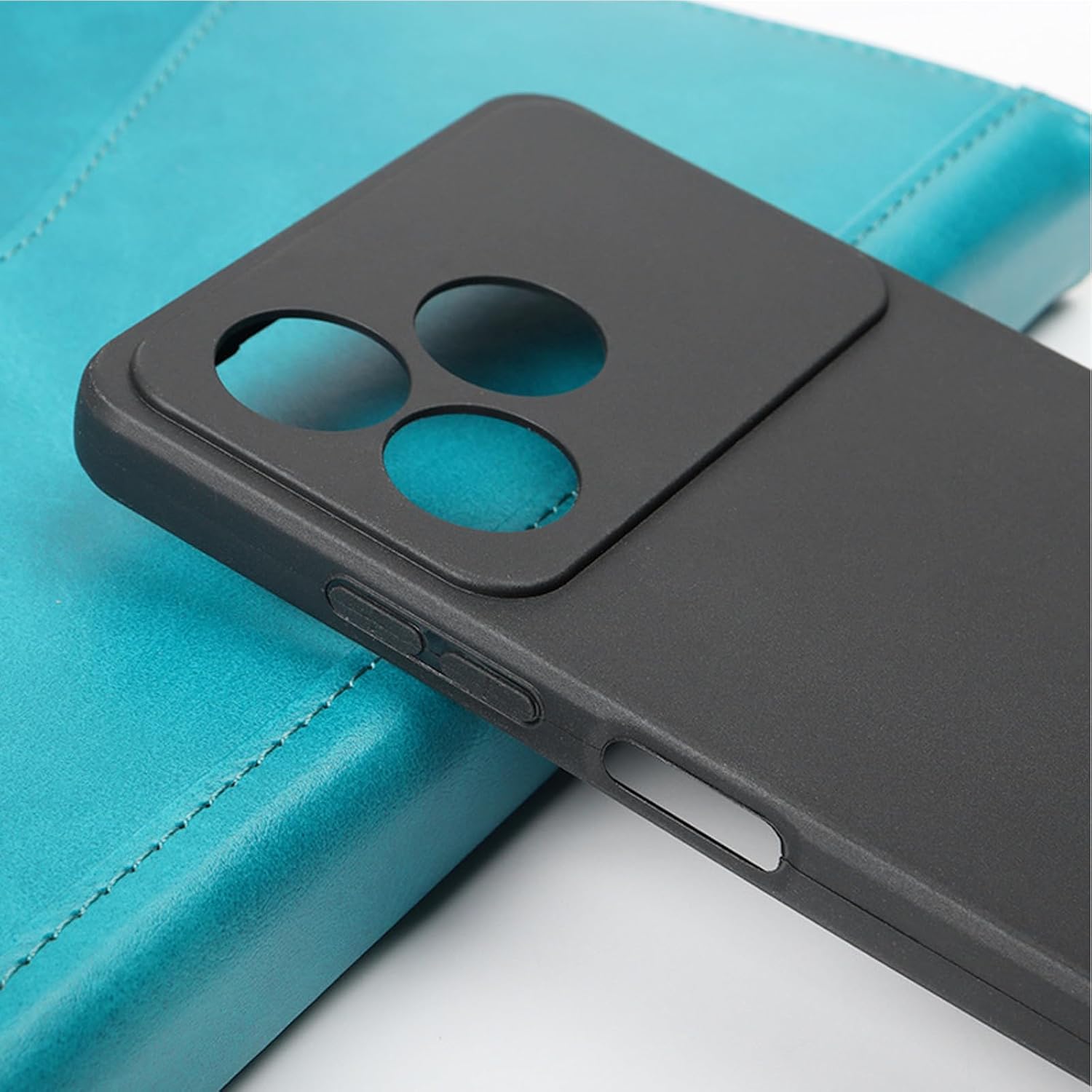 Mobile Phone Case Compatible with ZTE Blade A36, Black Soft Black Protective Case, Strong Protection Silicone Case TPU Cover (6.75 Inches)