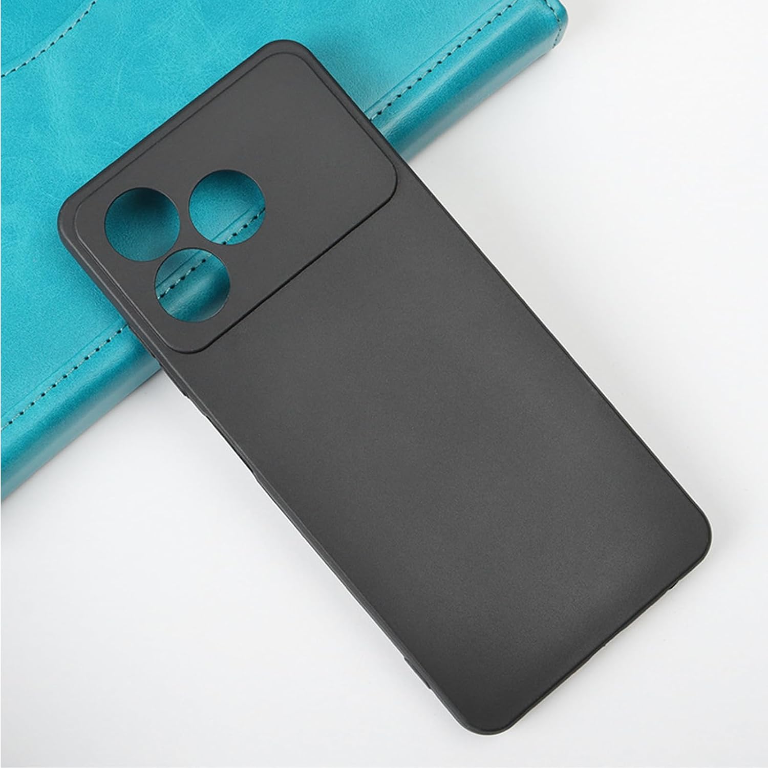 Mobile Phone Case Compatible with ZTE Blade A36, Black Soft Black Protective Case, Strong Protection Silicone Case TPU Cover (6.75 Inches)