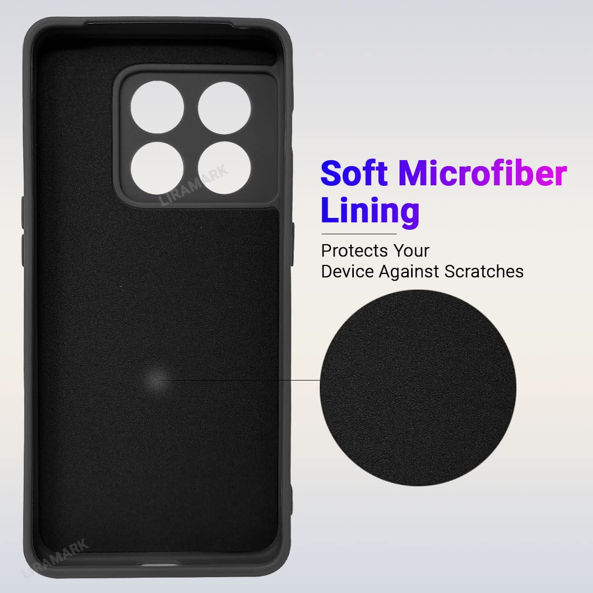 Silicone Soft Back Cover Case for OnePlus 10 Pro 5G / 1+10 Pro 5G (Silicone Black)