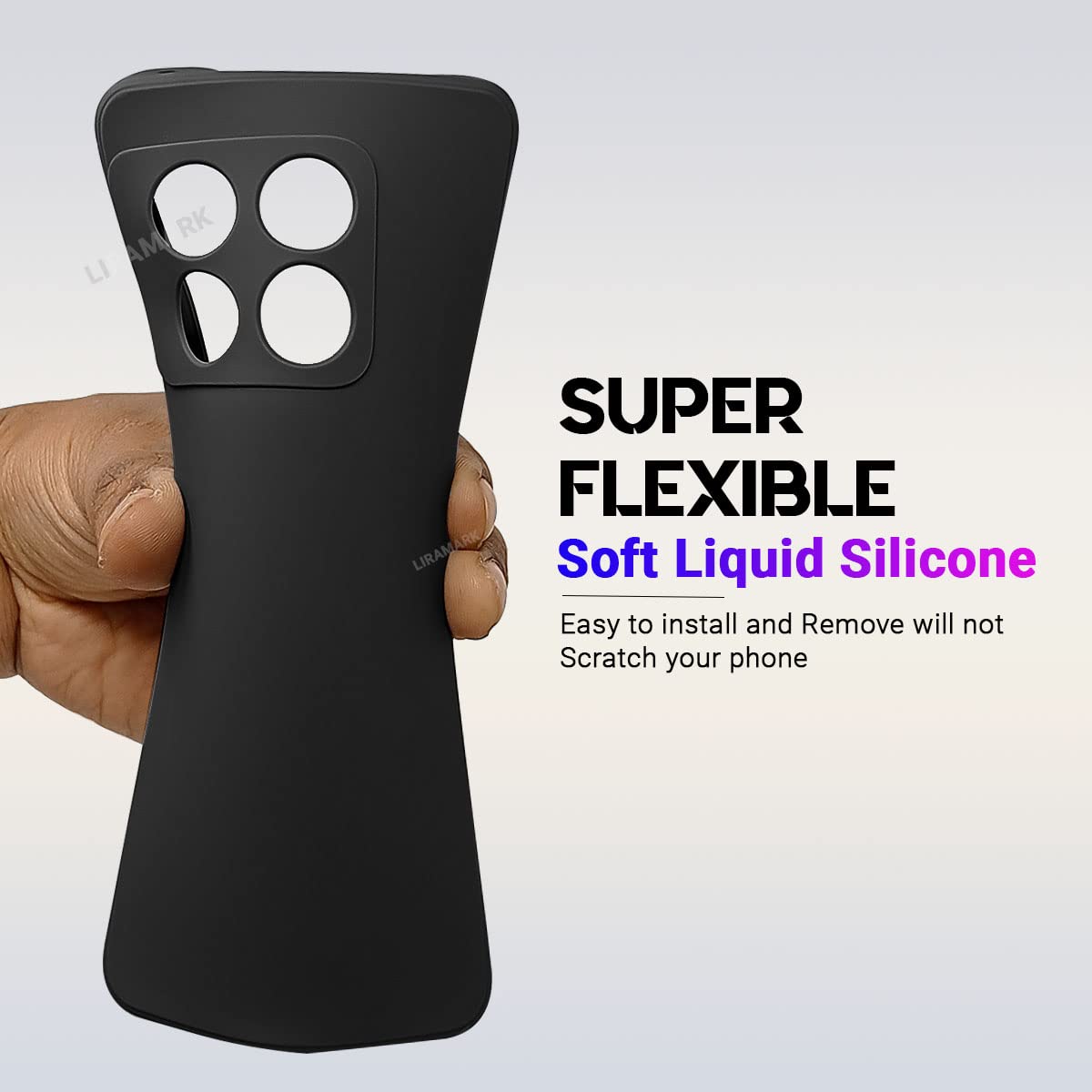 Silicone Soft Back Cover Case for OnePlus 10 Pro 5G / 1+10 Pro 5G (Silicone Black)