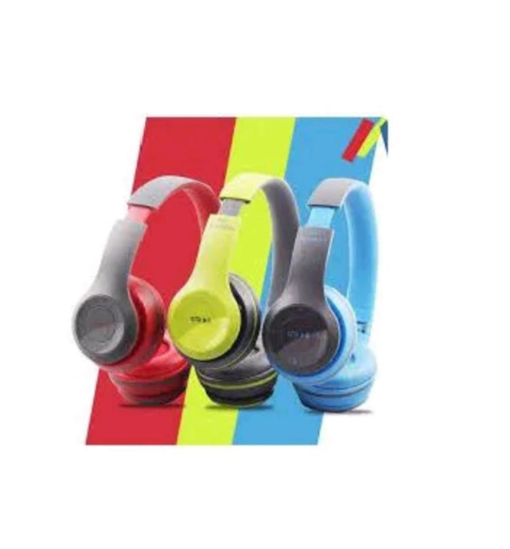 P47 Wireless Headphone With Microphone Foldable Headsets Bass HiFi Sound Music Stereo Earphone For Smartphones TV Game High Quality P47 Wireless Bluetooth Headphone Speaker Red Blue Black Green