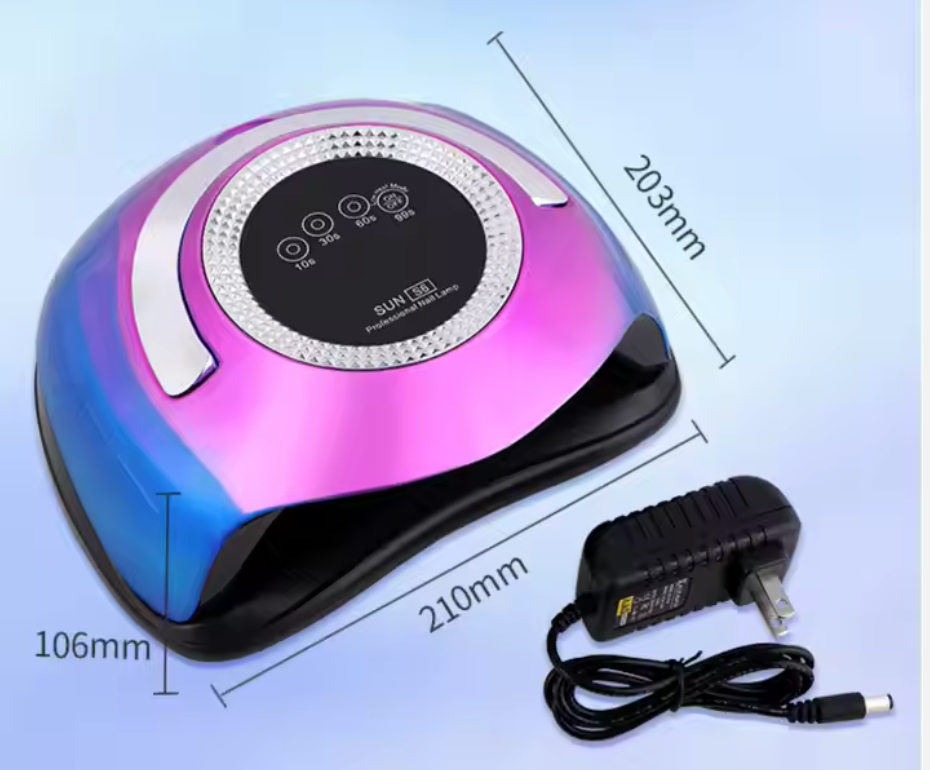 Professional 168W SUN S6 UV LED Nail Lamp Rechargeable Red Light Gel Polish Manicure Salon Dryer .