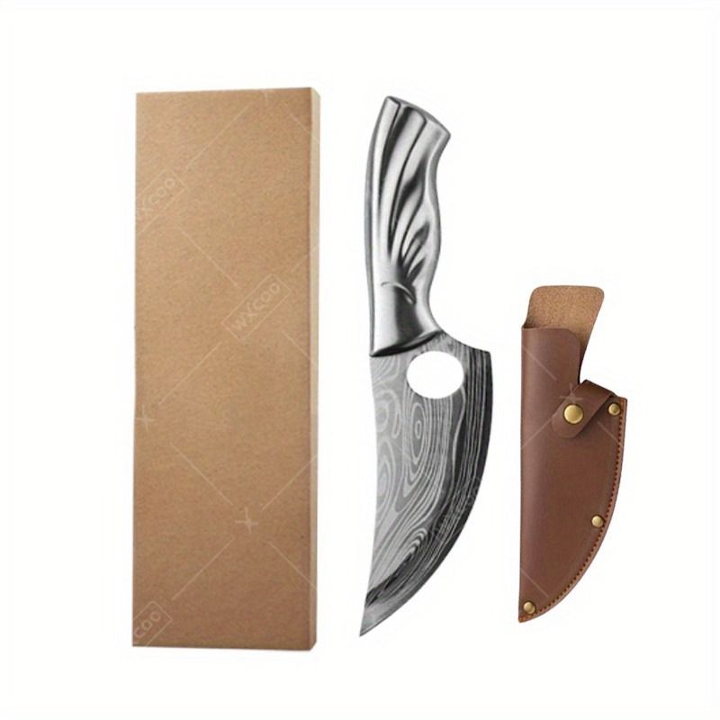 1pc Kitchen Knife 5.5INCH Meat Slicing Knife Kitchen Boning Knife Kitchen Hand Forged Butcher Knife Kitchenware for Kitchen Convenience Utility Butcher Cutting Paring Meat Cleaver Stainless Steel Japa