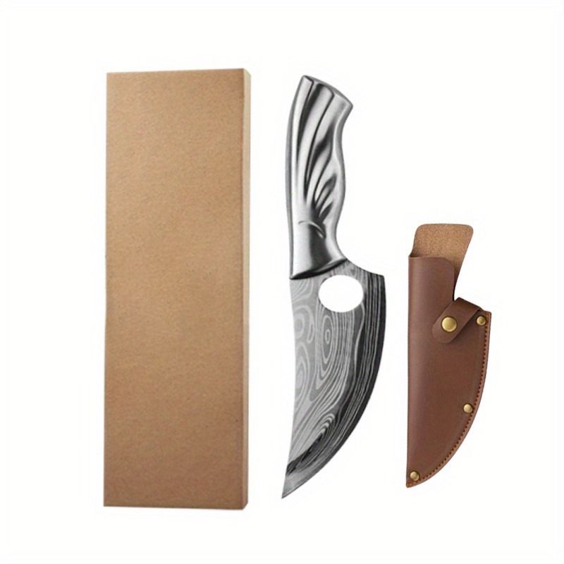 1pc Kitchen Knife 5.5INCH Meat Slicing Knife Kitchen Boning Knife Kitchen Hand Forged Butcher Knife Kitchenware for Kitchen Convenience Utility Butcher Cutting Paring Meat Cleaver Stainless Steel Japa