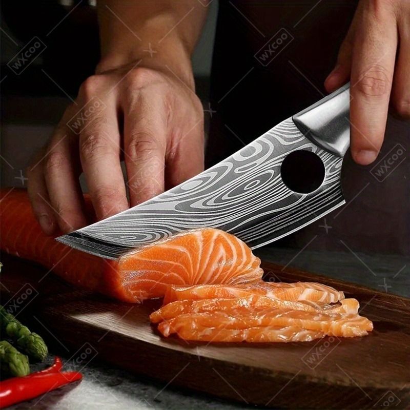 1pc Kitchen Knife 5.5INCH Meat Slicing Knife Kitchen Boning Knife Kitchen Hand Forged Butcher Knife Kitchenware for Kitchen Convenience Utility Butcher Cutting Paring Meat Cleaver Stainless Steel Japa