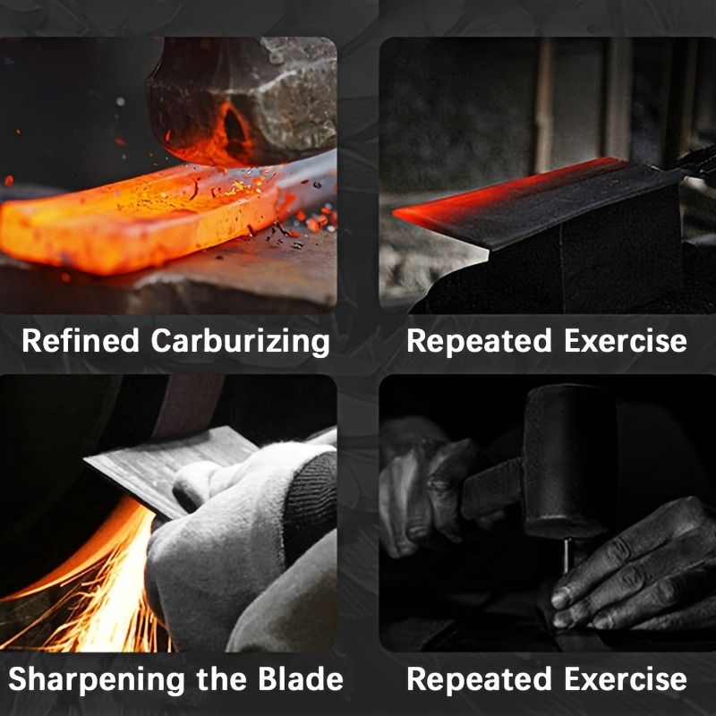 8-Inch Stainless Steel Meat Cleaver, Vegetable Knife Butcher's Knife Forged Kitchen Mince Knife Professional Handmade Meat Cleaver Chef's Knife for Home Use