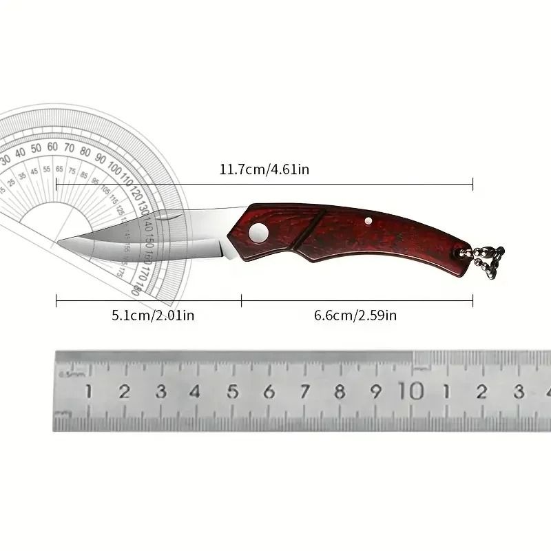 Multiple Mini Folding Knives, Multifunctional Pocket Knives with Wooden Handles, Fruit Knives, Outdoor Knives TB9195