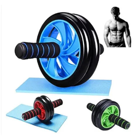 Workout Fitness Bodybuilding Abdominal Exercise Muscle Training Ab Wheel With Mat Exercise Roller Ab Guide Roller Wheel