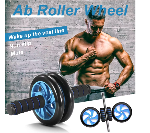 Workout Fitness Bodybuilding Abdominal Exercise Muscle Training Ab Wheel With Mat Exercise Roller Ab Guide Roller Wheel
