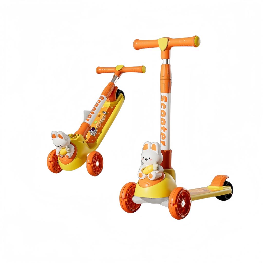 3 Wheel Kids Scooter with LED flashing wheels, Foldable design and height adjustable