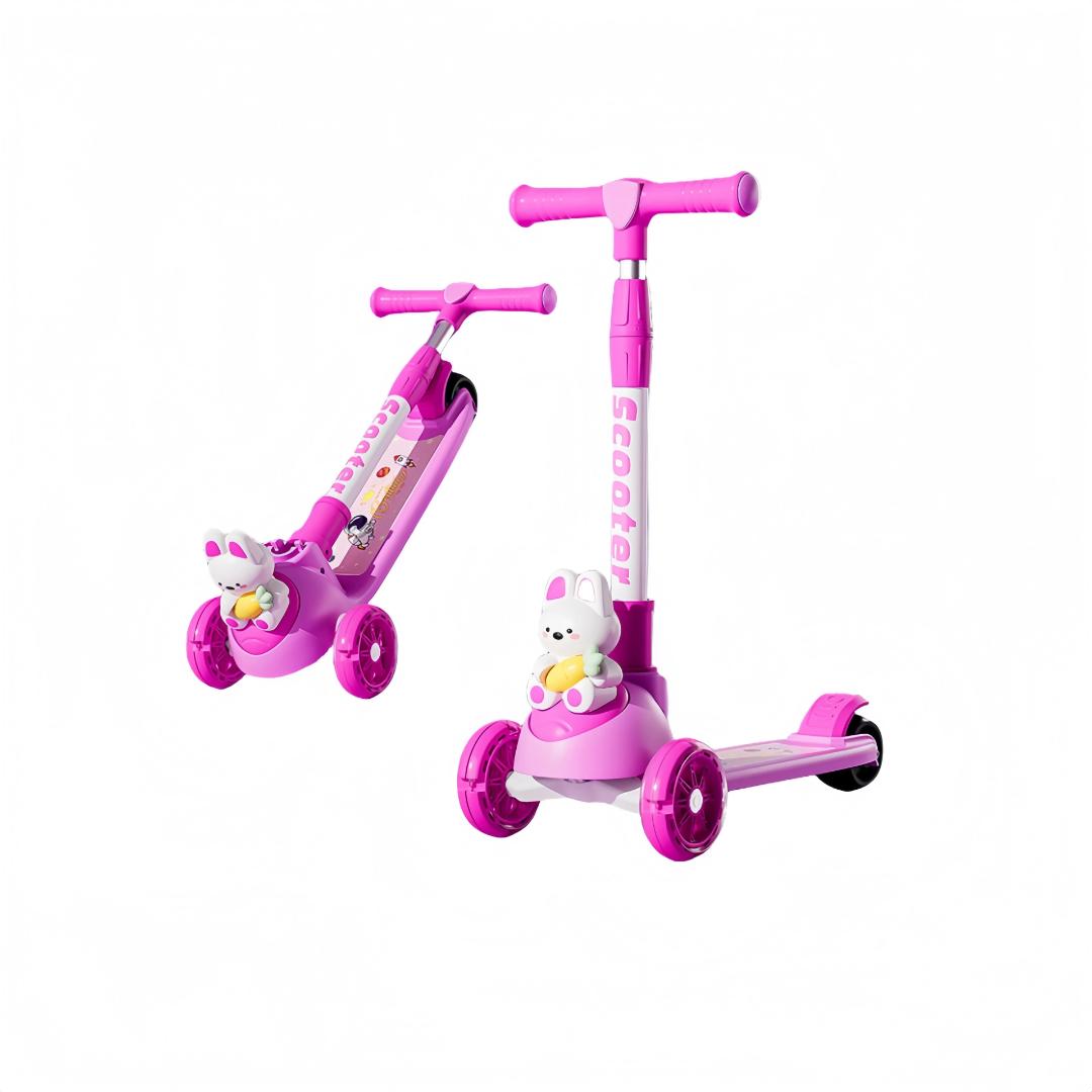 3 Wheel Kids Scooter with LED flashing wheels, Foldable design and height adjustable