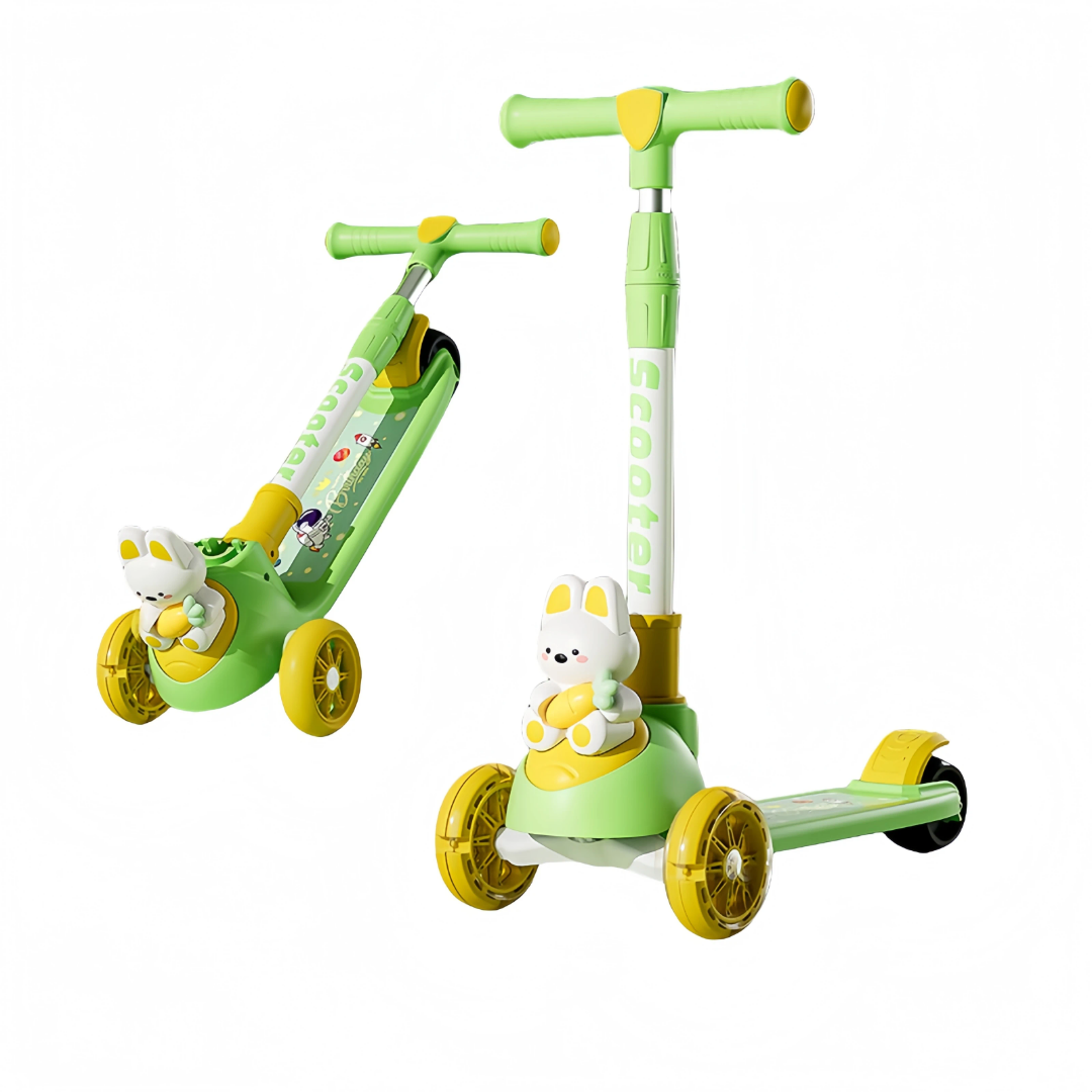 3 Wheel Kids Scooter with LED flashing wheels, Foldable design and height adjustable