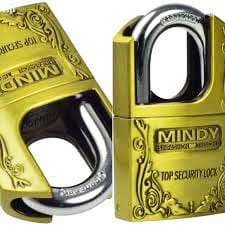 60MM ORIGINAL MINDY TOP ANTI-BURGLAR THEFT ZINC ALLOY HIGH SECURITY PADLOCK WITH 3 KEYS.